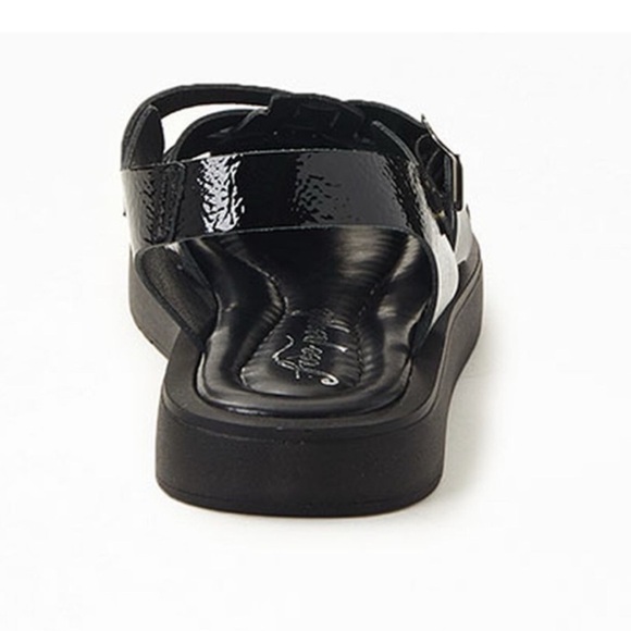 Free People Finn Platform Fisherman Sandal Black Patent Leather Size 41 US 10 - Picture 4 of 15